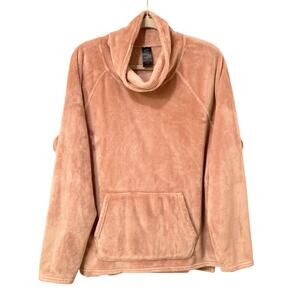 C9 by Champion Plush Soft Fleece Blush Pink Pullover Cowl Neck Top Size XL